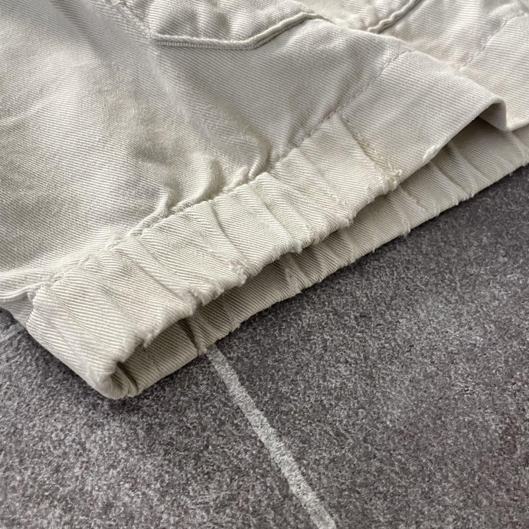 -90's Edie bauer 襟レザー ZIP ショートブルゾン