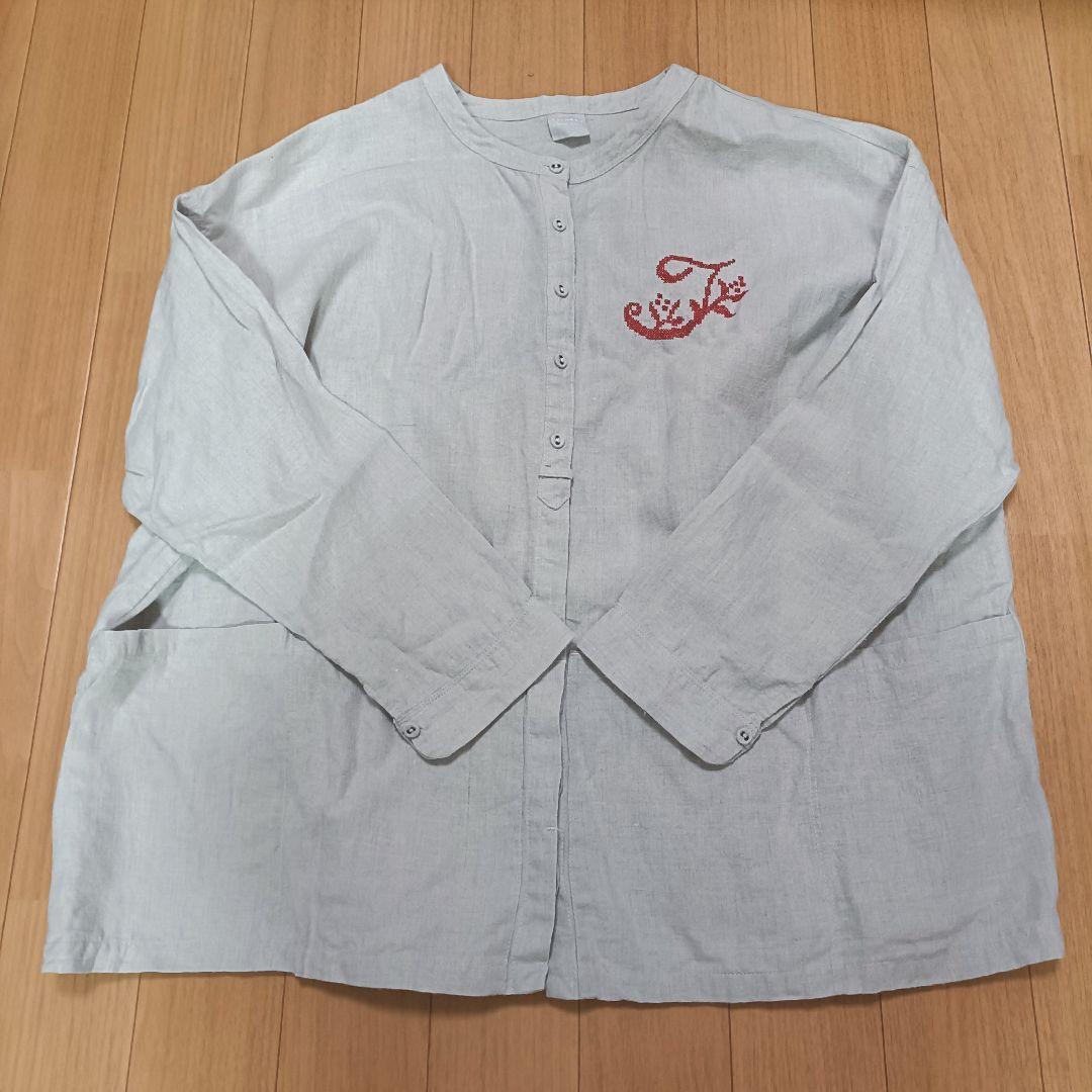 TSUHARU ツハルバイサマンサモスモス 農夫風ポケット付き刺繍ブラウス