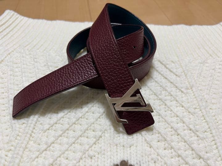 ルイヴィトン サンチュール イニシャル LV ベルト リバーシブル