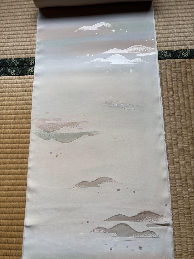 反物　襦袢地　天然草木染　紅花染め未使用