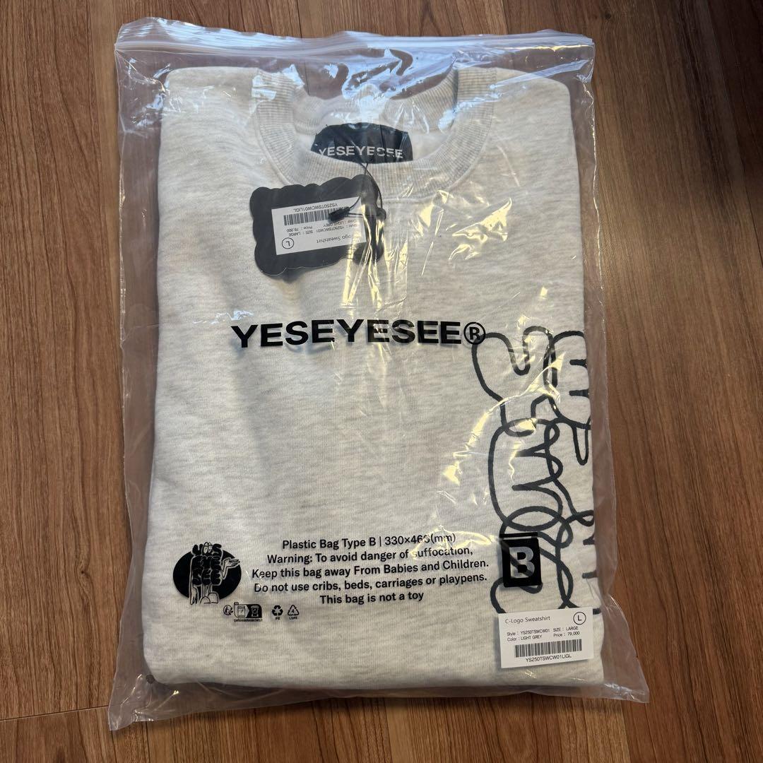 YES EYE SEE スウェット　Lサイズ YESEYESEE 「YESEYESEE」 スウェットカットソー LARGE ブラウン