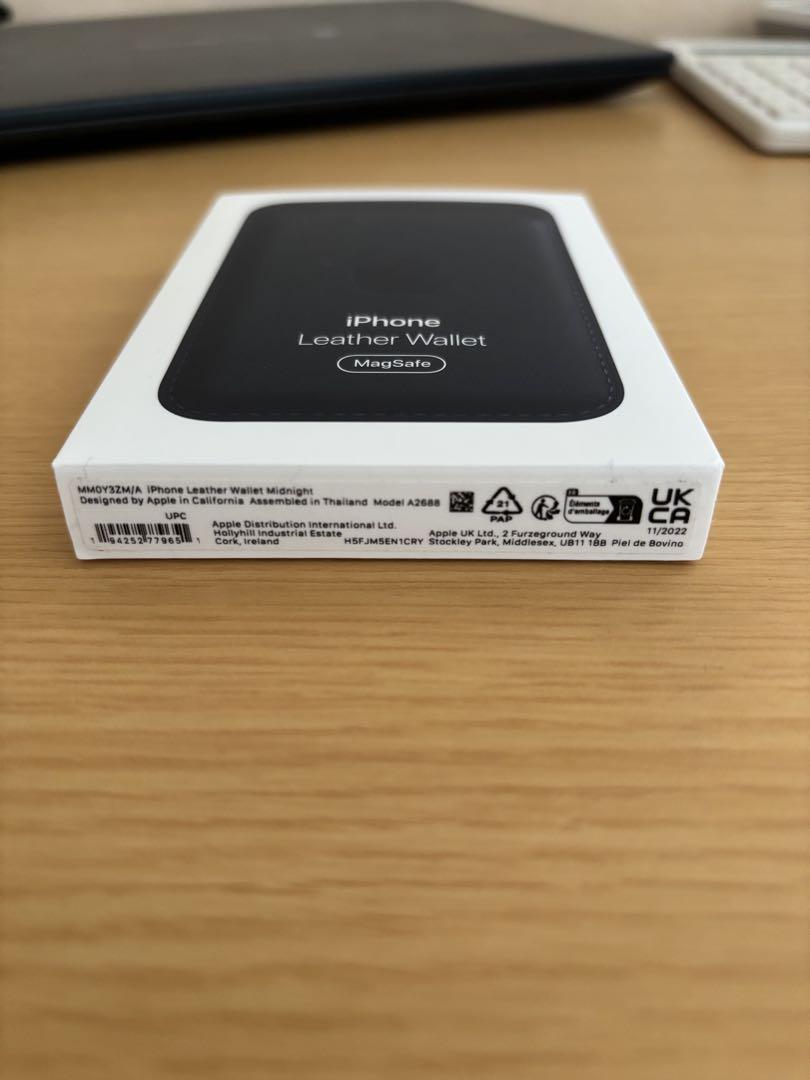 【超美品】純正 MagSafe対応 iPhone レザーウォレット・ミッドナイト