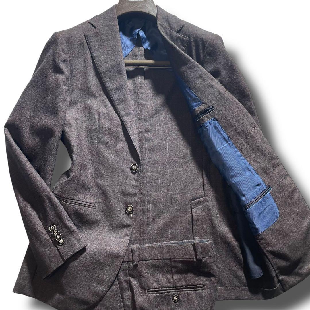 BARBA バルバ ナポリ スーツ セットアップ 46 ブラウンM