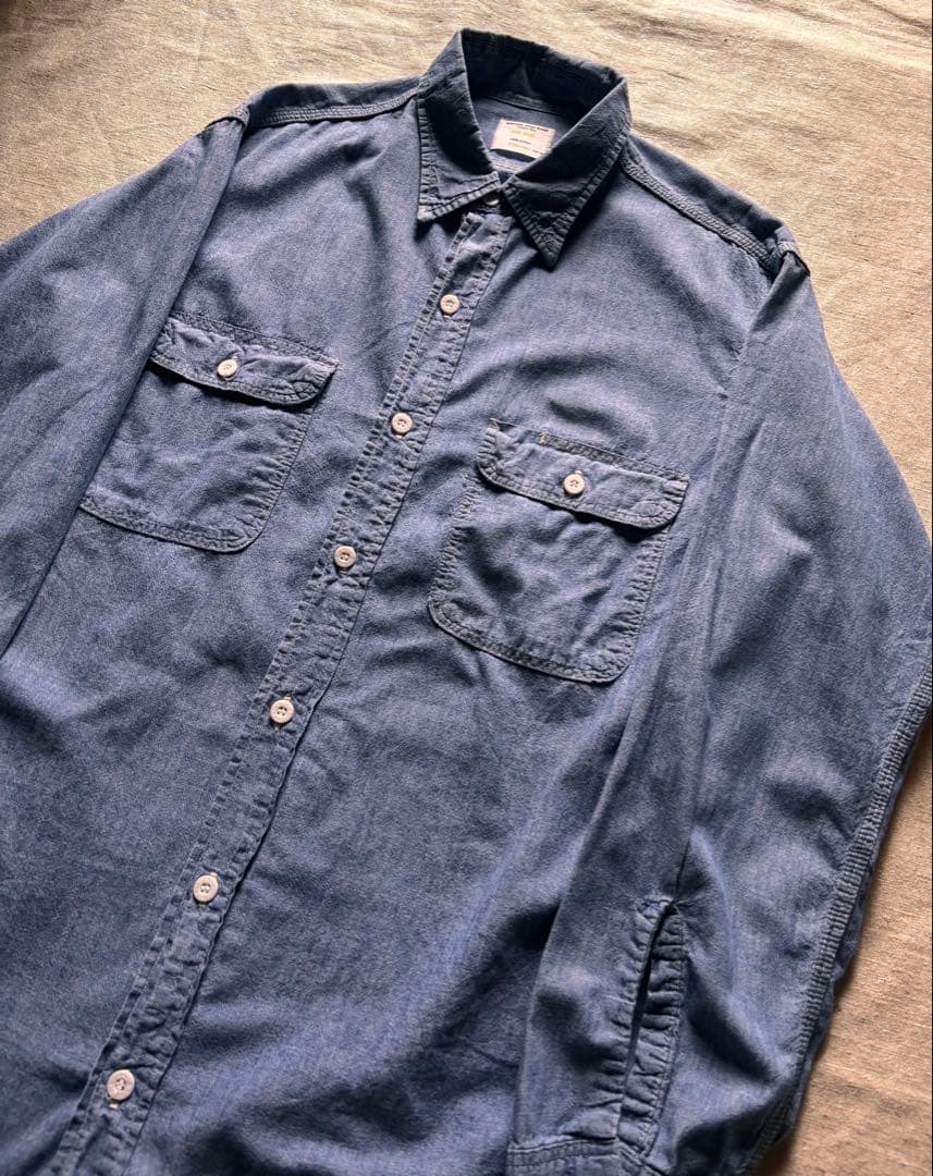 【美品】70s Big Mac シャンブレーシャツ ヴィンテージ コットン素材 【美品】70s Big Mac シャンブレーシャツ ヴィンテージ コットン素材