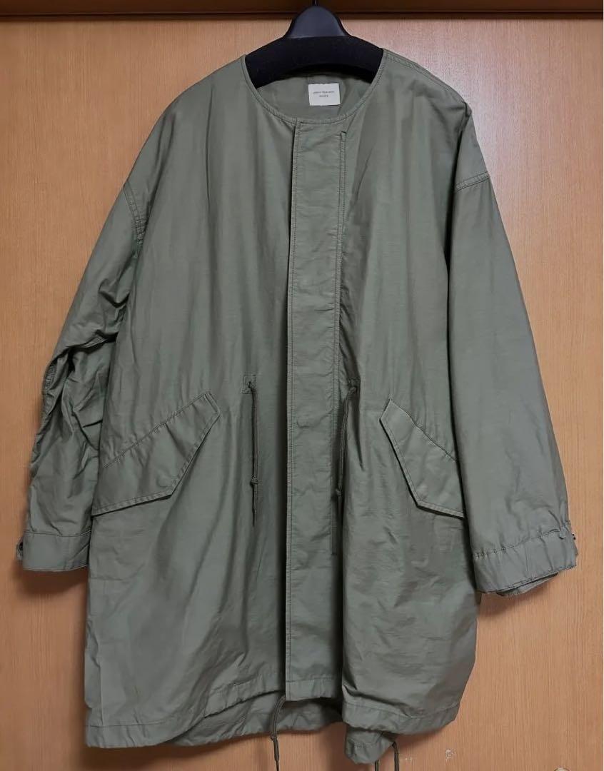 美品 DOORS ノーカラーモッズコート
