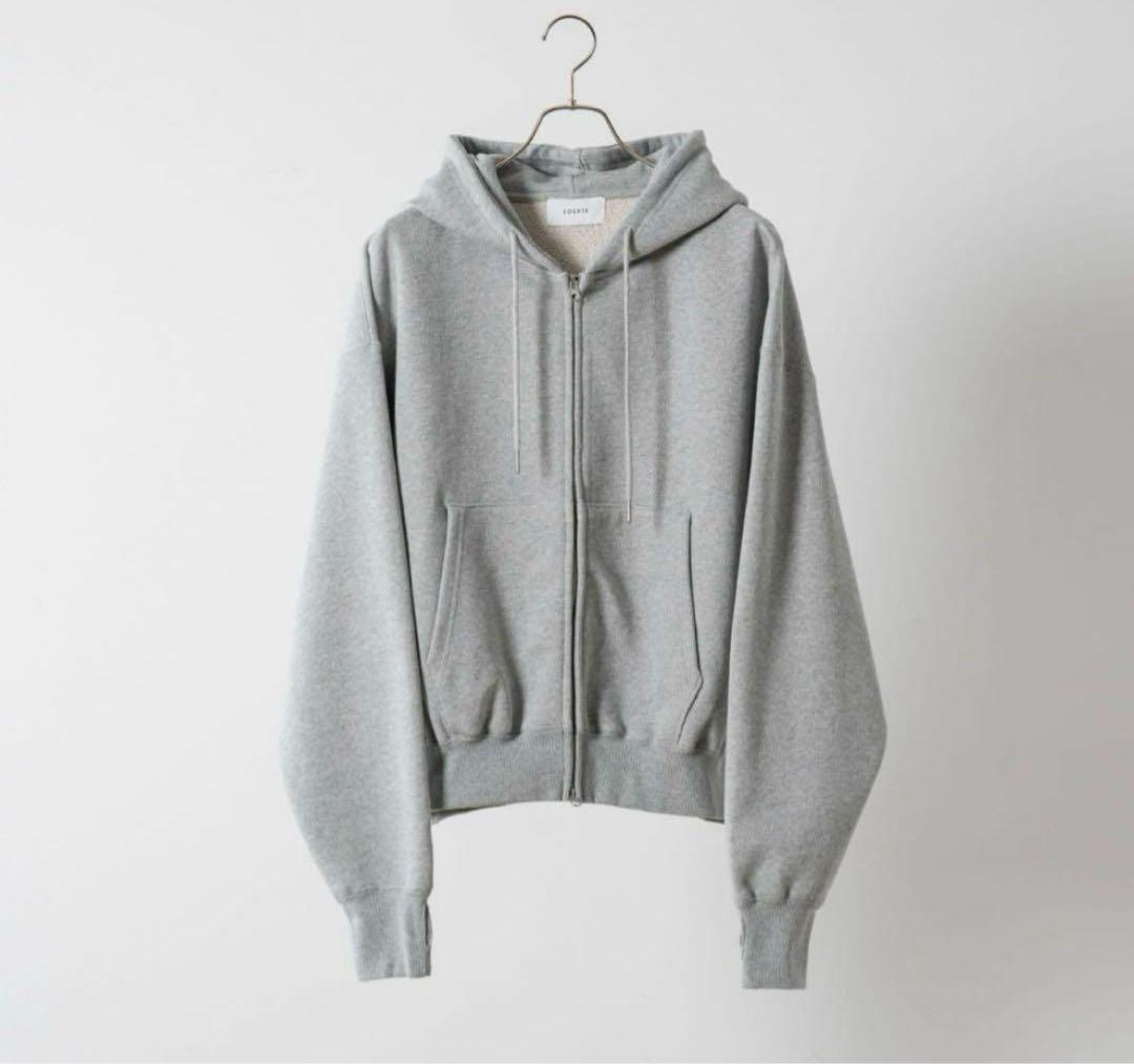 soerte ソエルテ ヘビーウェイトダブルジップフーディー　グレー　サイズ1 soerte パーカー Heavy weight double zip-up hoodie