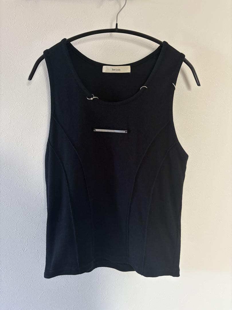 Jent Louis Neck Piercing Tank Topジェントルイス Jent Louis Neck Piercing Tank Top - メルカリ