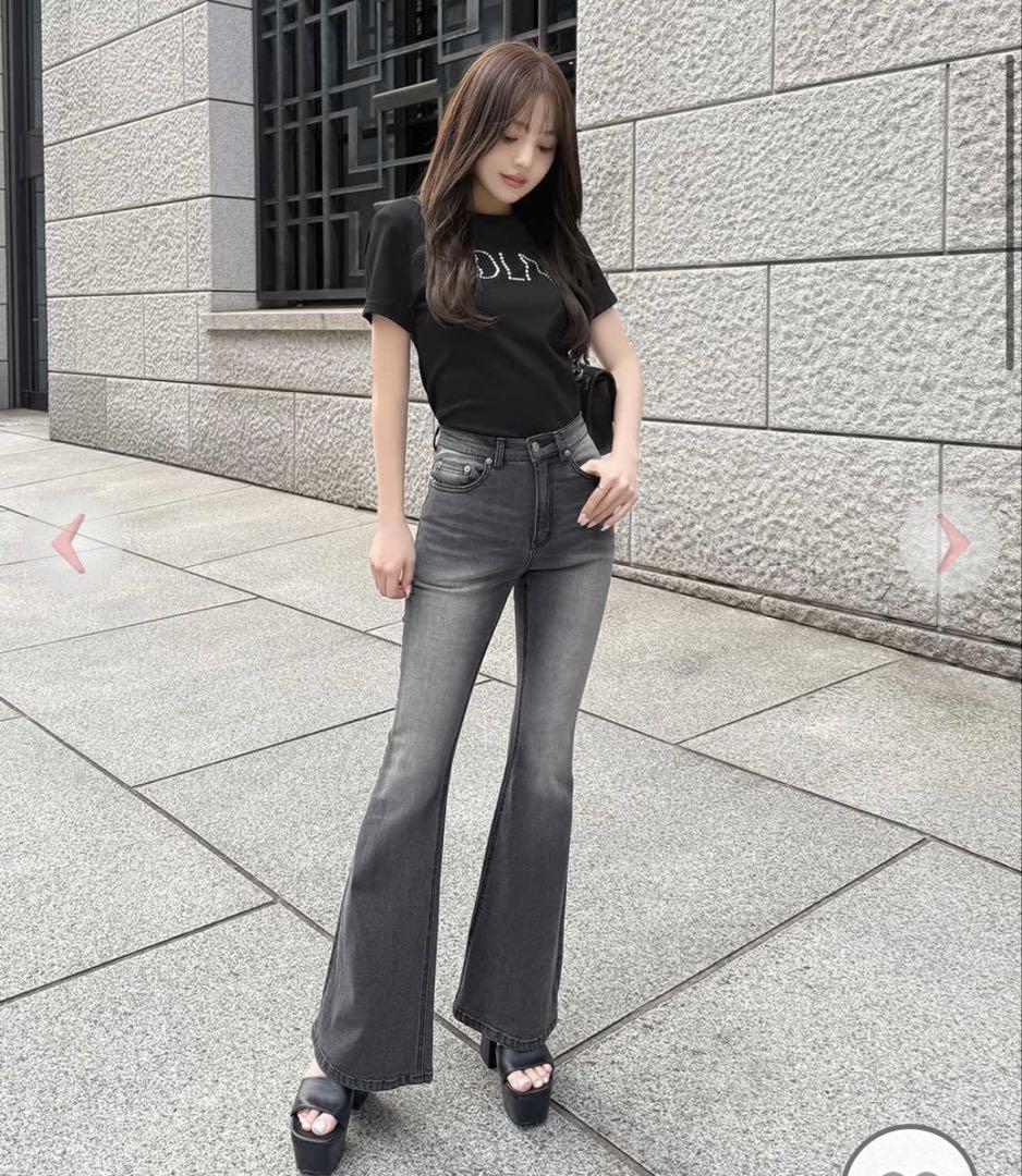 ソルニ SOLNI 美脚美尻デニム フレアデニム ちぃぽぽ ミサモ 7,298円