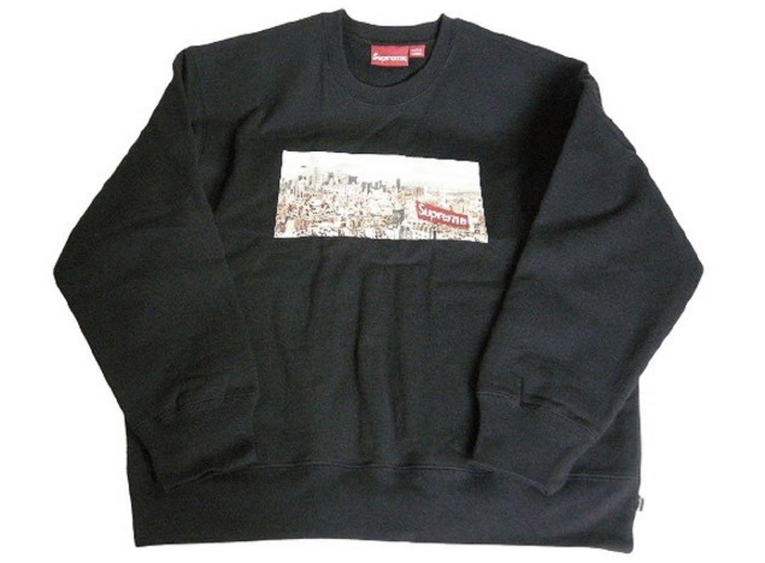 Supreme Aerial Crew neck 黒 L Box logo-