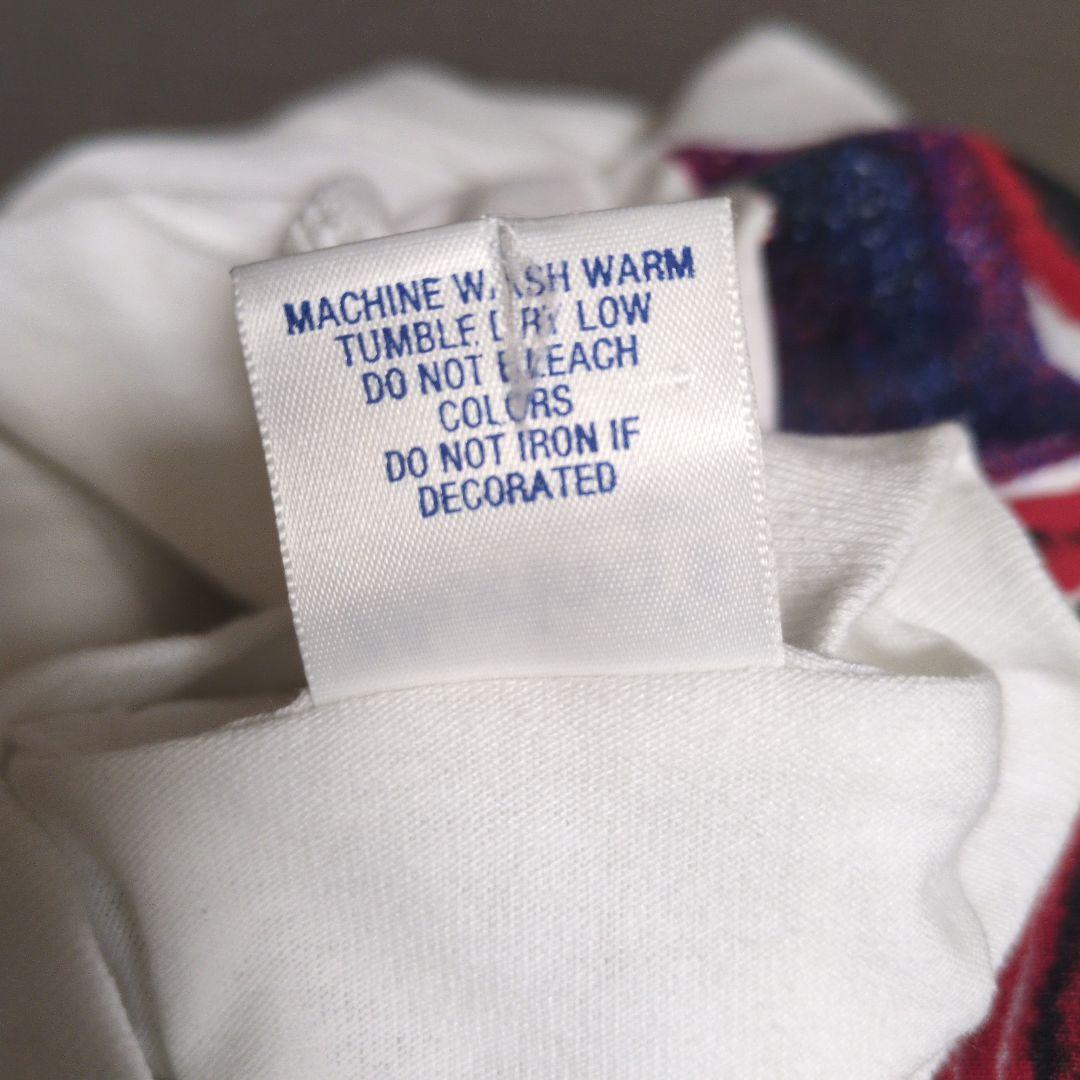 oasis オアシス ユニオンジャックロゴTシャツ 両面プリント ホワイト XL oasis オアシス ユニオンジャックロゴTシャツ 両面プリント ホワイト XL