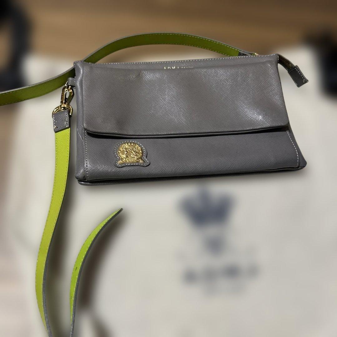 admjグレー ショルダーバッグ