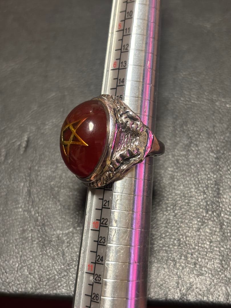 五芒星　ブルーストーンリング　スターリングシルバー