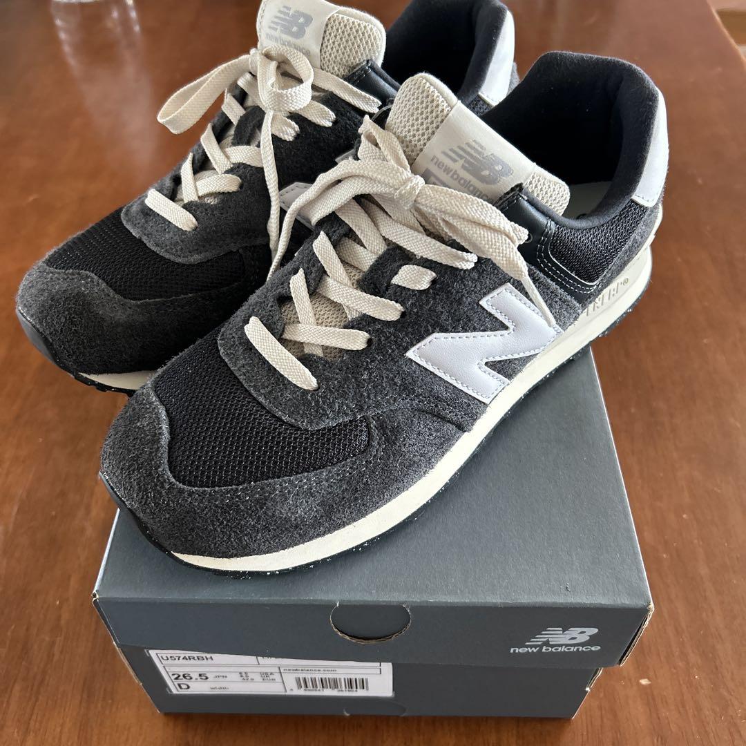 New Balance U574RBH 26.5cm D ブラック/グレー