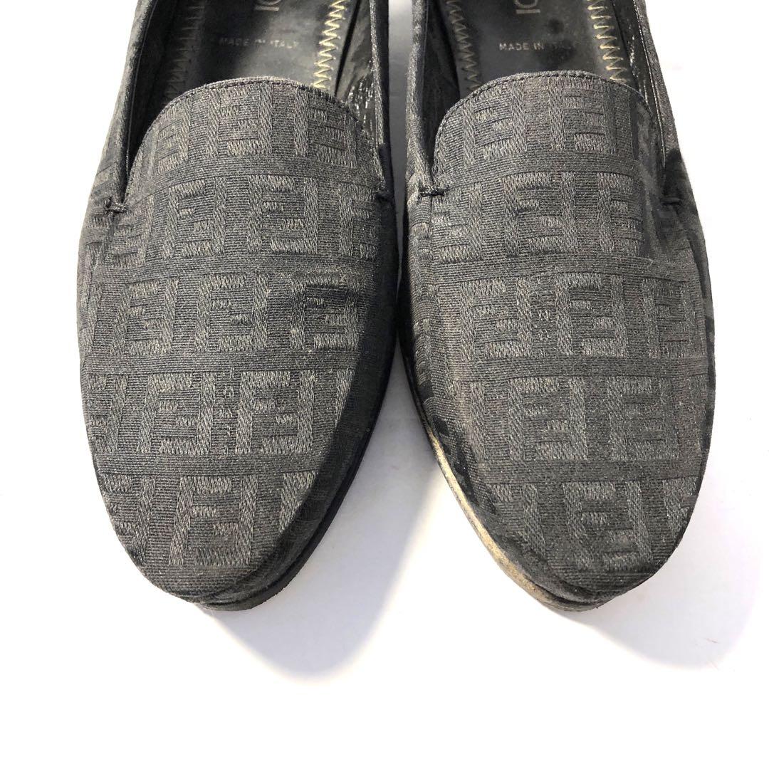 ✨極美品 フェンディ FENDI エンボスローファー ブラック 23cm