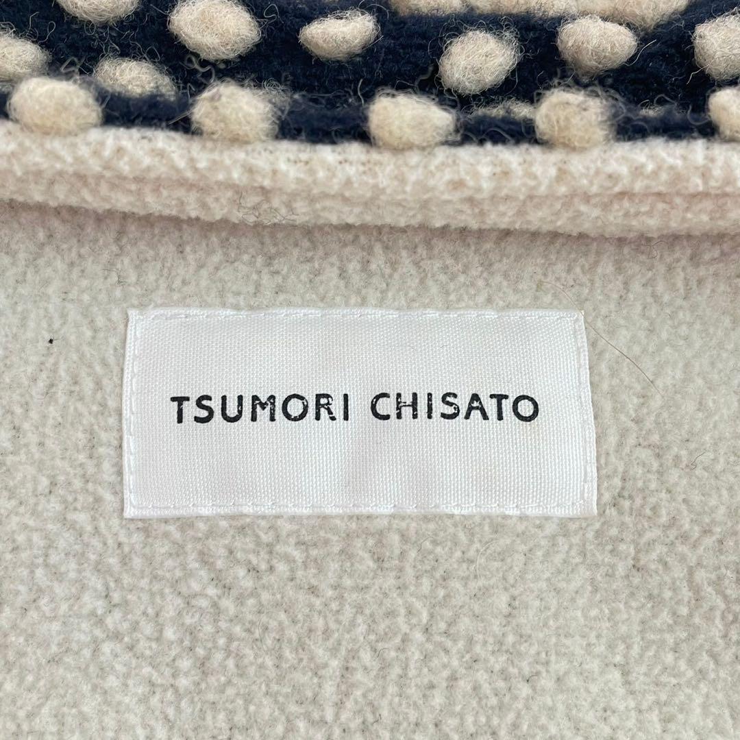 TSUMORI CHISATO  ブルゾン　ドット　裏起毛　ネイビー　サイズM
