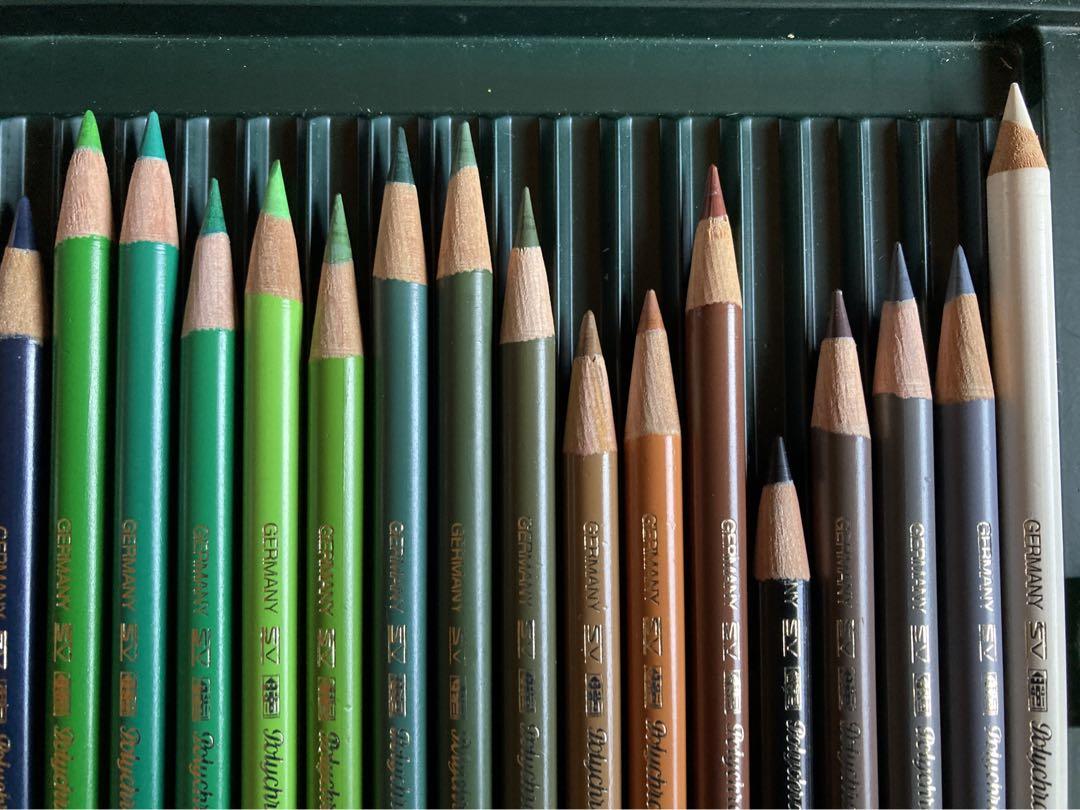 48色　木箱　使用済み　FABER-CASTELL