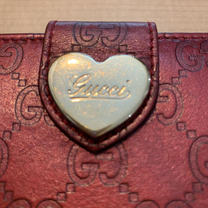 GUCCI シマレザー ラブリーハート レッド OaJnY-m70198676442 グッチ 長財布 GG 大得価お得