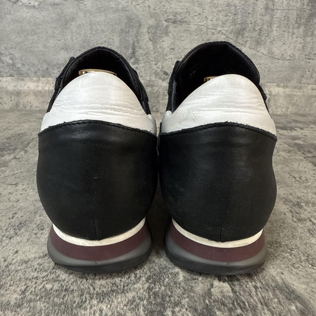 フィリップモデル スニーカー【27.5】メンズ ブラック レザー スエード 黒