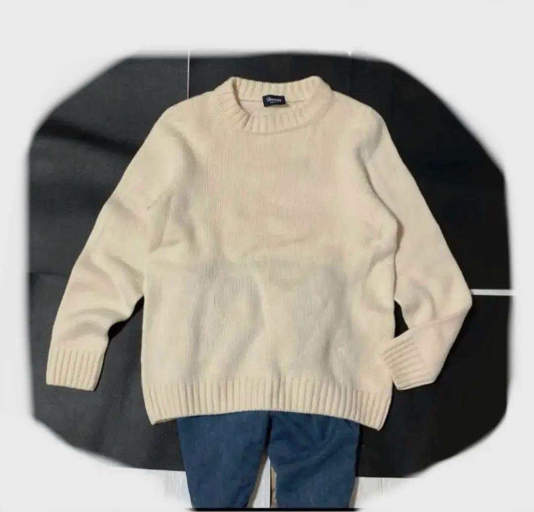 ドルモア 46 ニット　セーター　イタリア製　ウール　定番　クリーム色