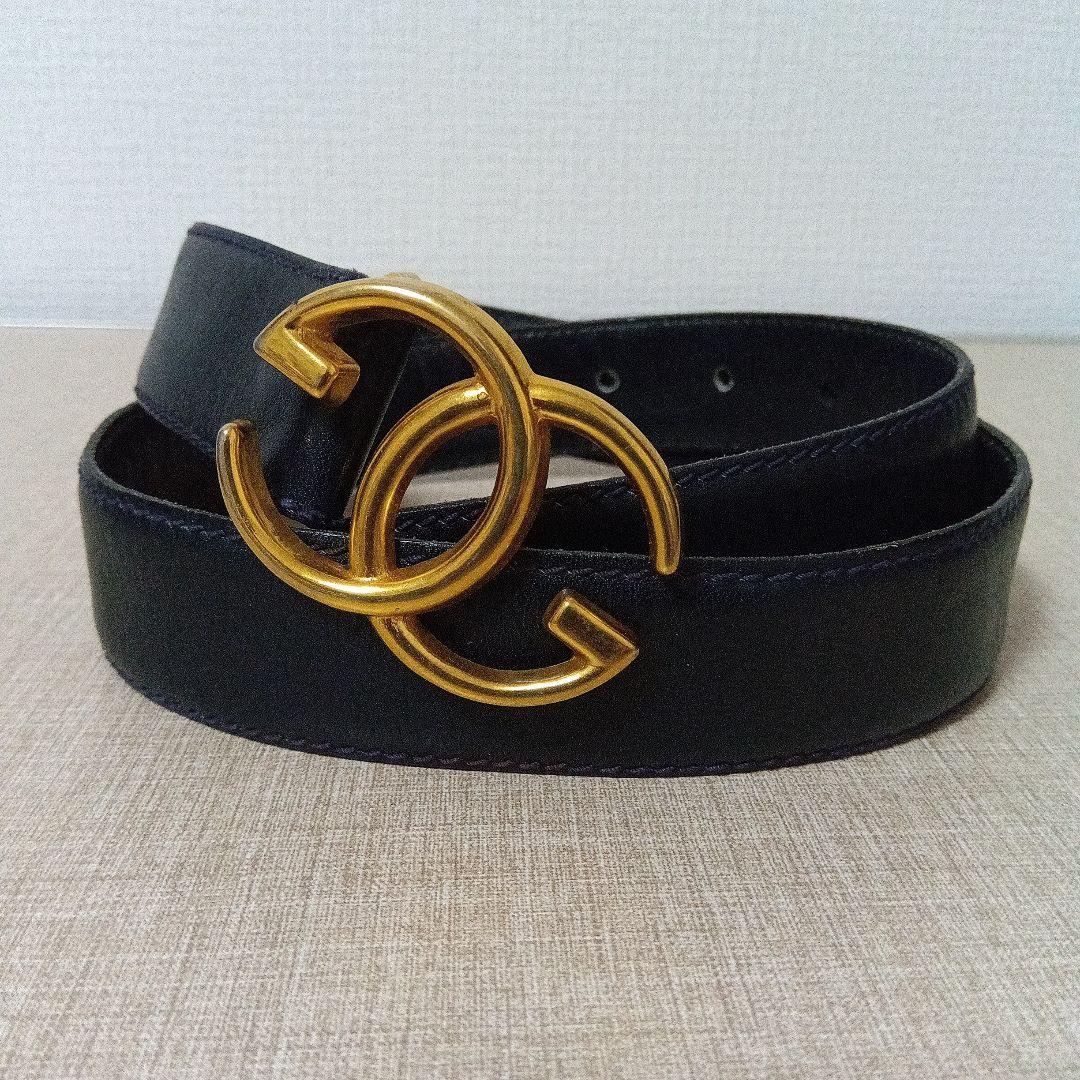 GUCCI オ゙―ルドグッチベルト ダブルGロゴゴ―ルド金具