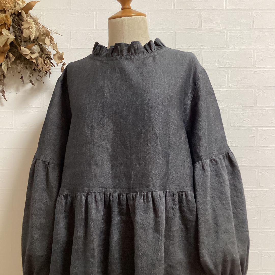 *ミズタニ様ご依頼/ハーフリネンワンピ/リネン100ワンピ2点/ハンドメイド* 画像2