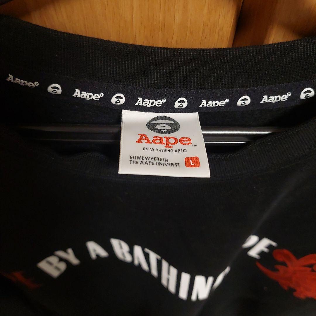 AAPE BY A BATHING APE トレーナー　スウェット　黒