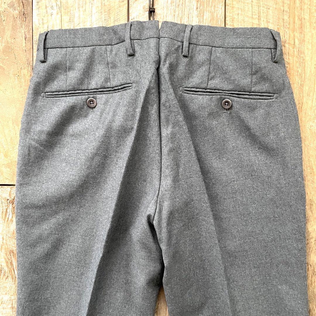 【美品】INCOTEX SUPER100'S ウール スラックス パンツ 46