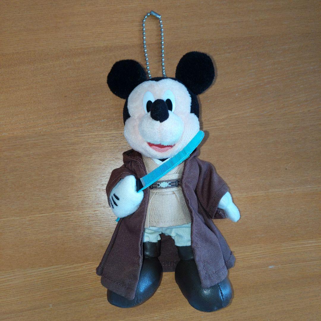 ディズニー ミッキー ぬいぐるみバッジ スターウォーズ ジェダイ　タグ付き ディズニー ミッキー ぬいぐるみバッジ スターウォーズ ジェダイ
