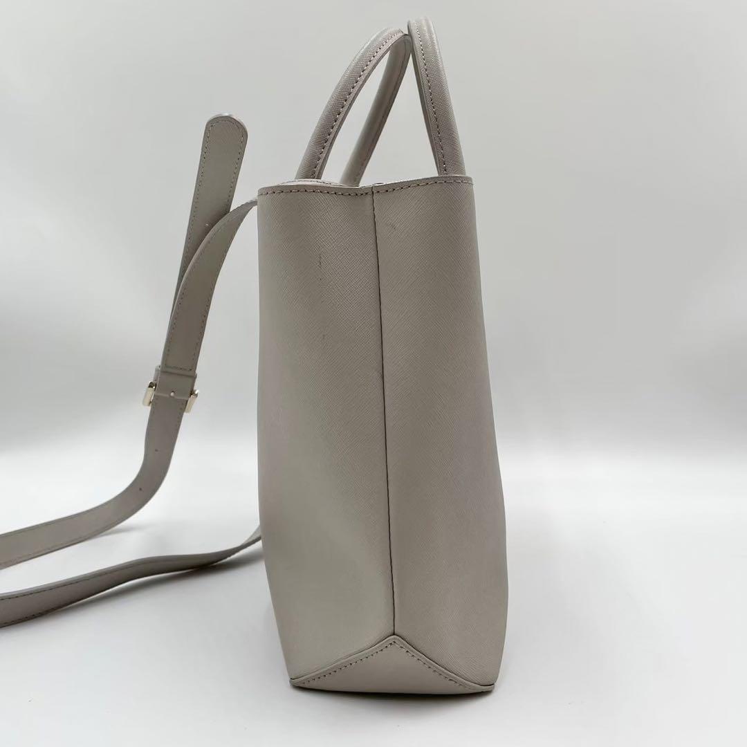 美品 アニエスベー ハンドバッグ 2way サフィアーノ レザ
