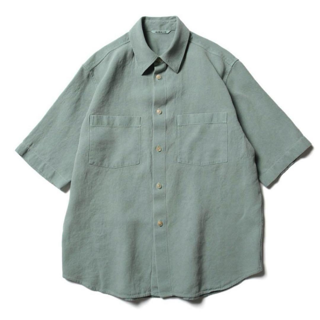 AURALEE WASHI DUCK CANVAS SHIRTS