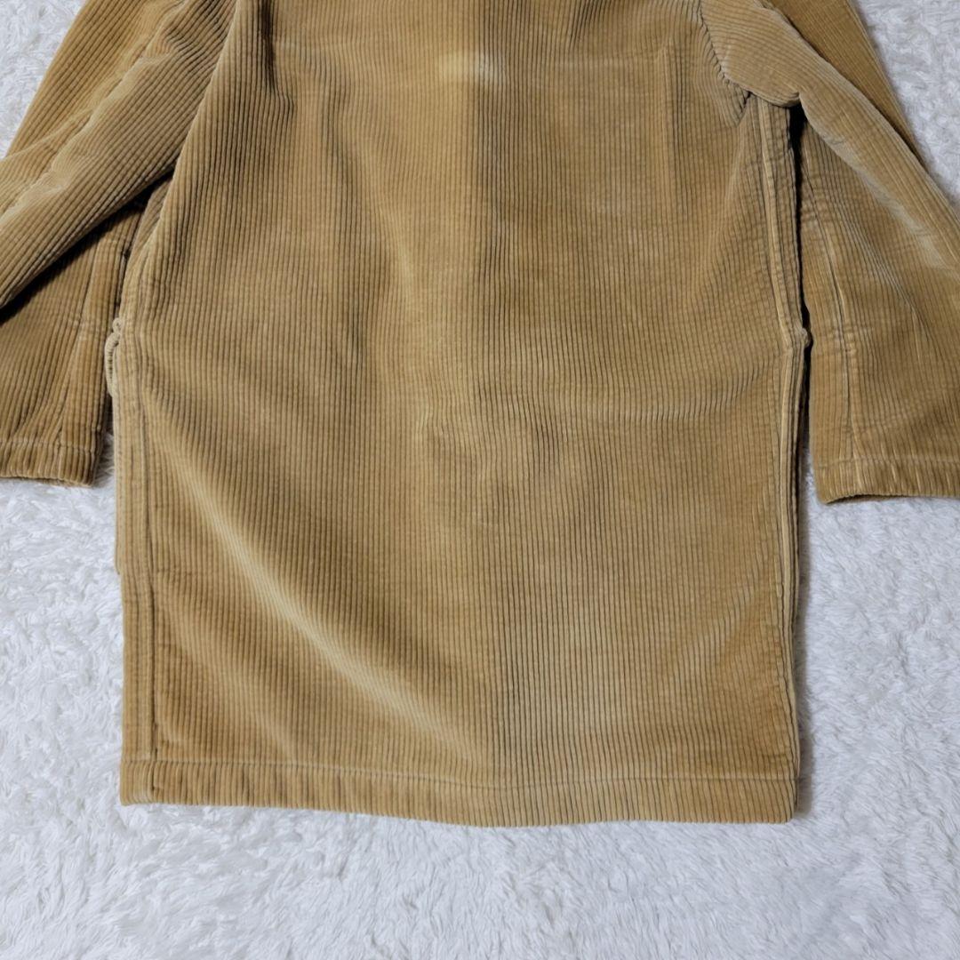 グローバーオール　ダッフルコート　コーデュロイ　ロング　裏ボア　キャメル　XL