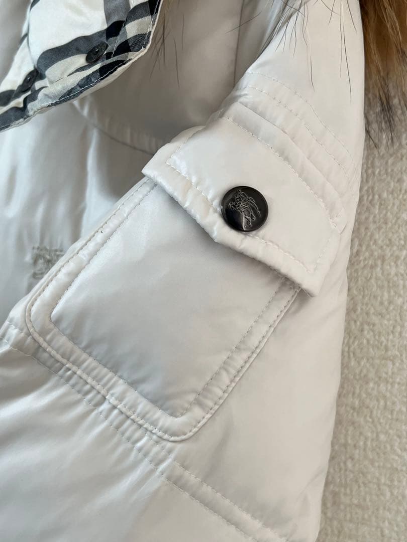 希少 バーバリー ダウンコート タヌキファー メガチェック 希少 バーバリー ダウンコート タヌキファー メガチェック