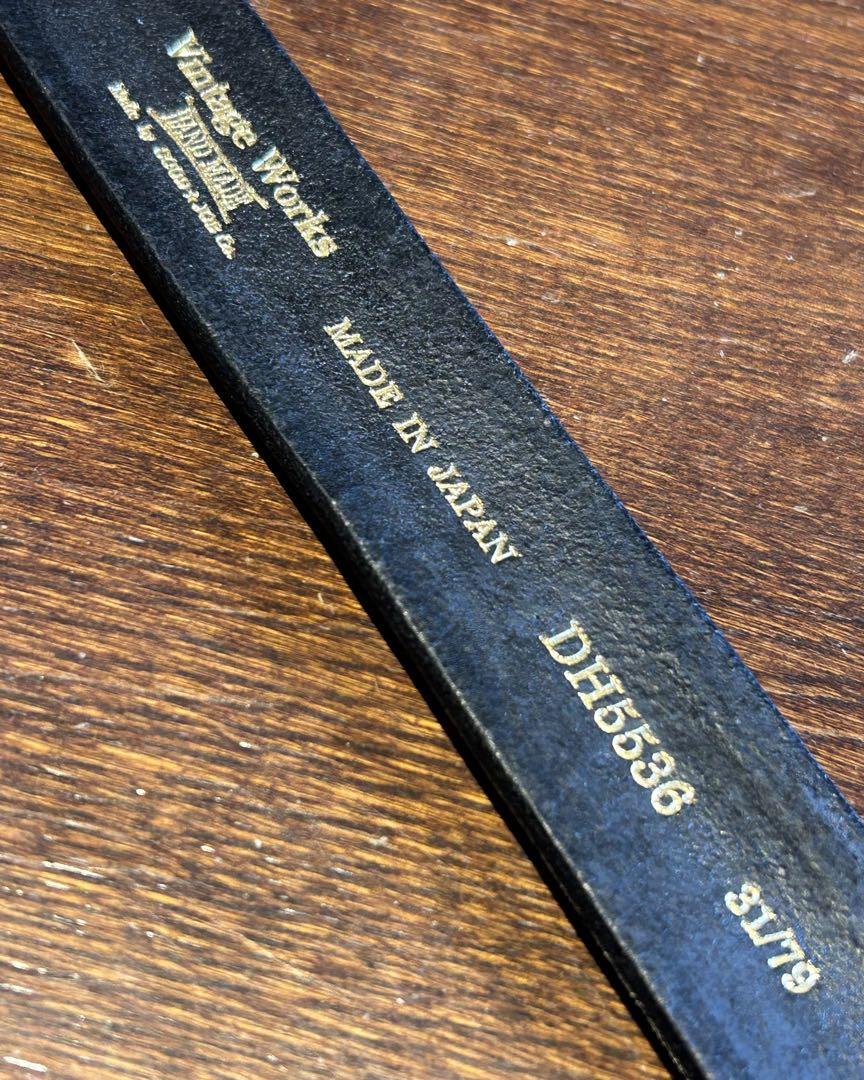 Vintage Works」ヴィンテージワークス ナロー レザーベルト 細