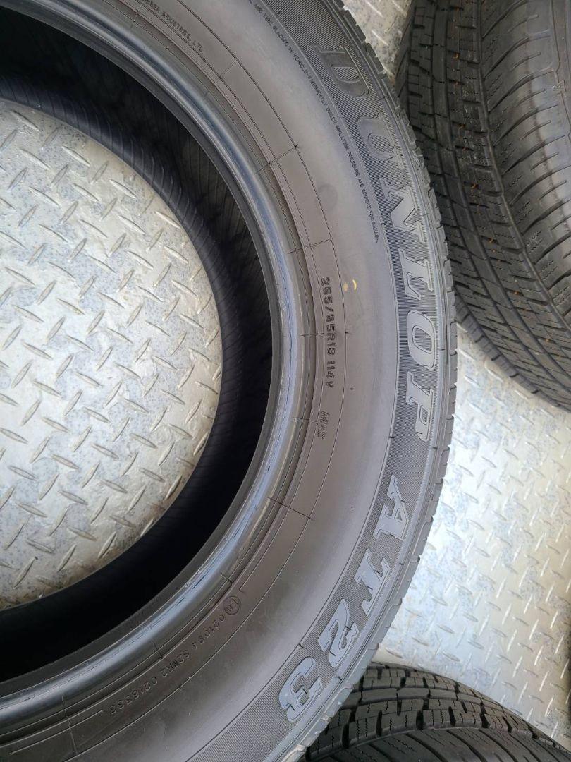 送料無料 ランクル 新車外し ダンロップ 265/65R18 114 4本セット