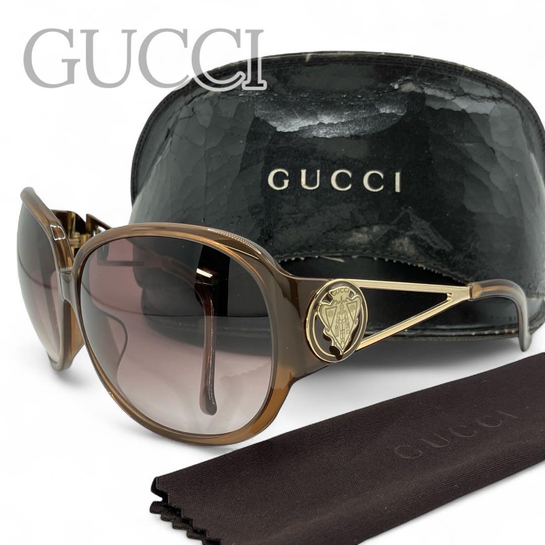 GUCCI グッチ サングラス　ヒステリアクレスト　ロゴ　グラデ　ケース付き