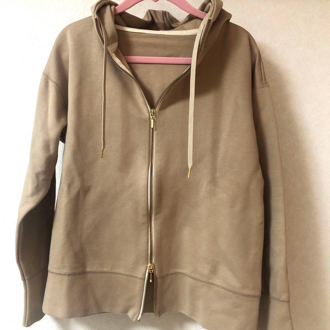 2022人気No.1の OURHOME きれいめパーカー リッチベージュ 【L size