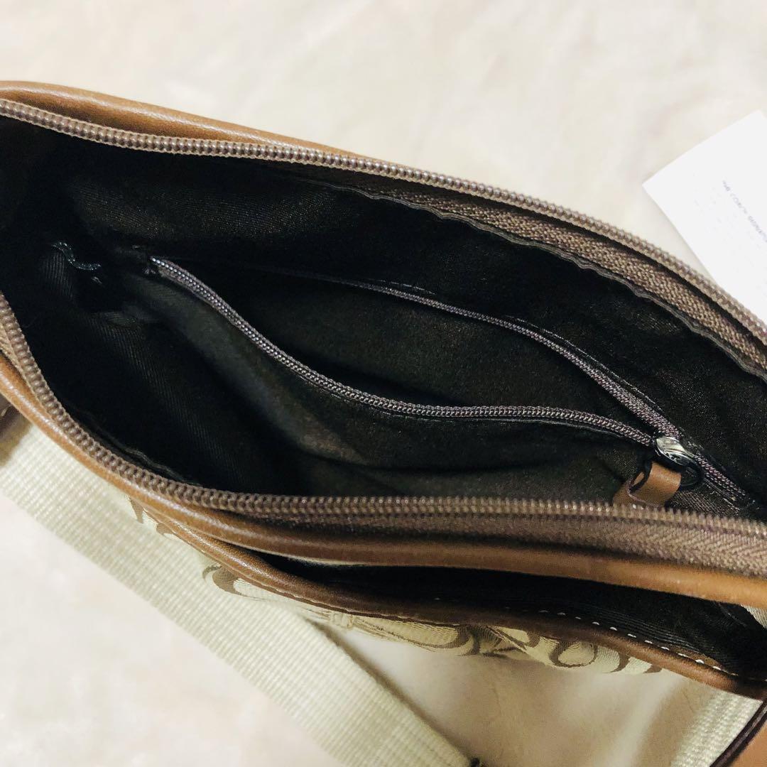 極美品 COACH ショルダーバッグ シグネチャー キャンバス F42835