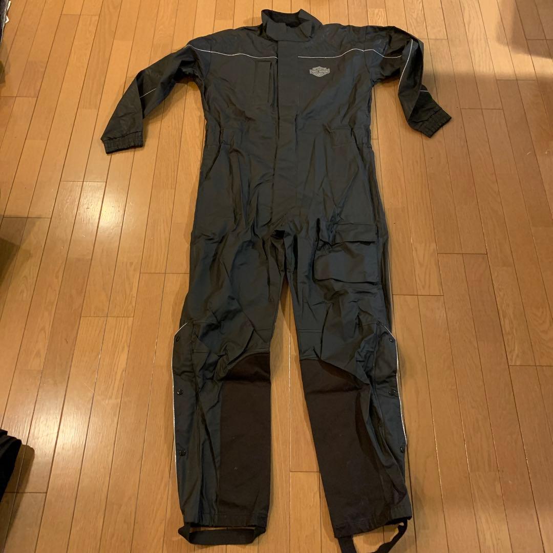 ハーレーダビッドソン 防水フルボディスーツ Lサイズ ブラック レインウェアHarley-Davidson