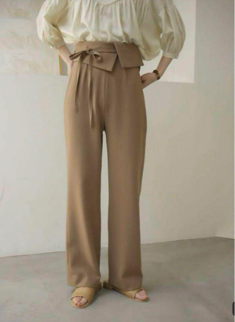 【美品】Eaphi asymmetry wrap belt pants