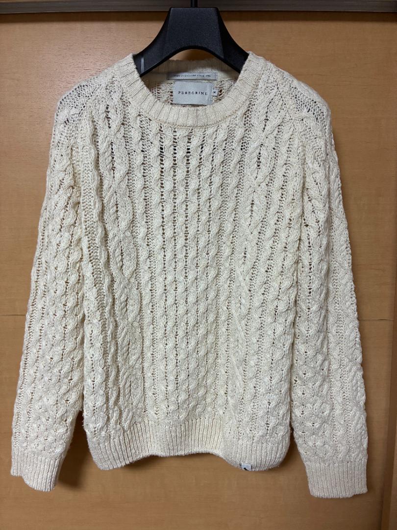 PEREGRINE BEAMS F別注 リネンコットン アランケーブル ニット
