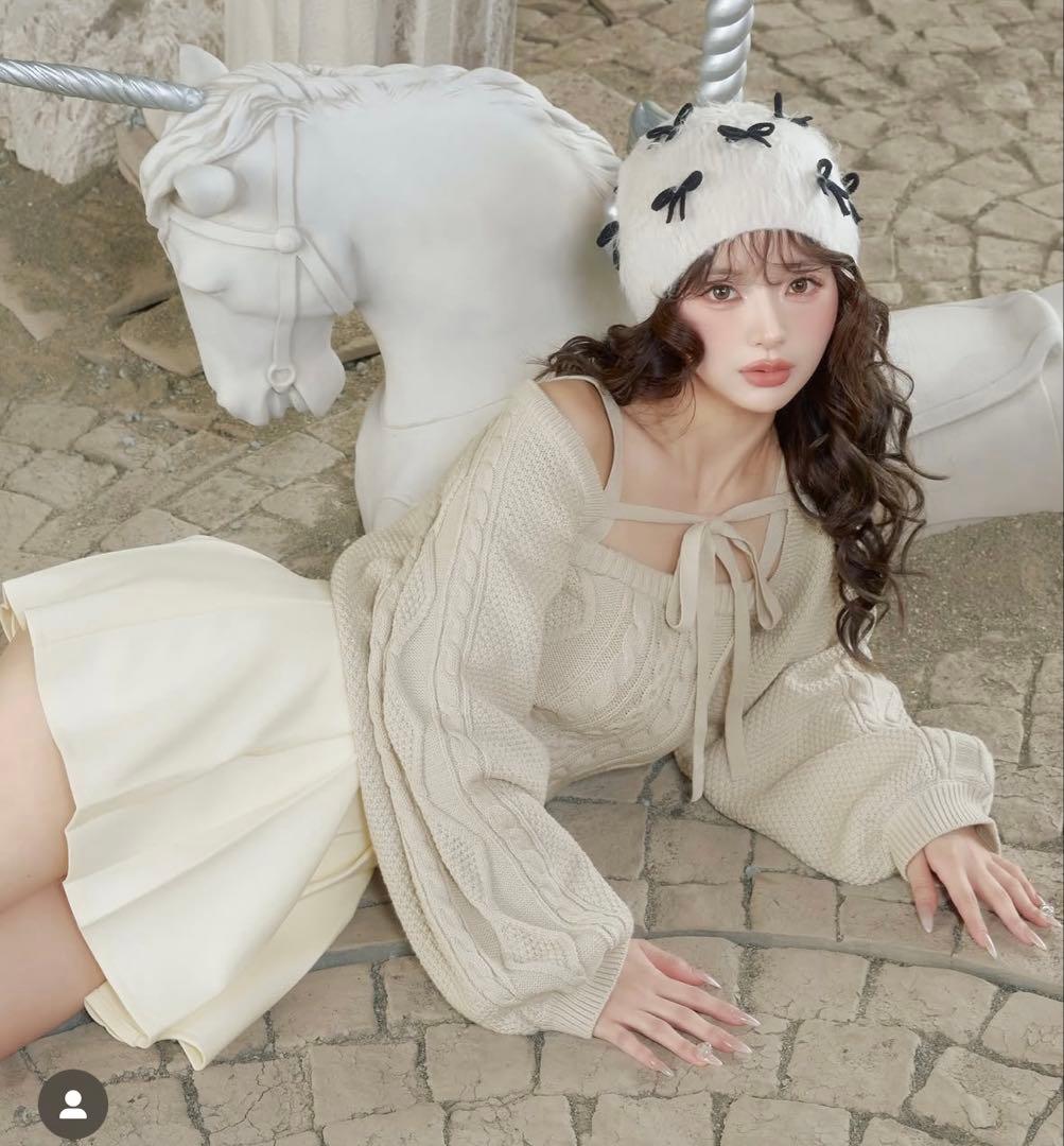 Darich ケーブルショートニットアンサンブル IVO Free Darich ダーリッチ ケーブルショートニットアンサンブル IVO Darich