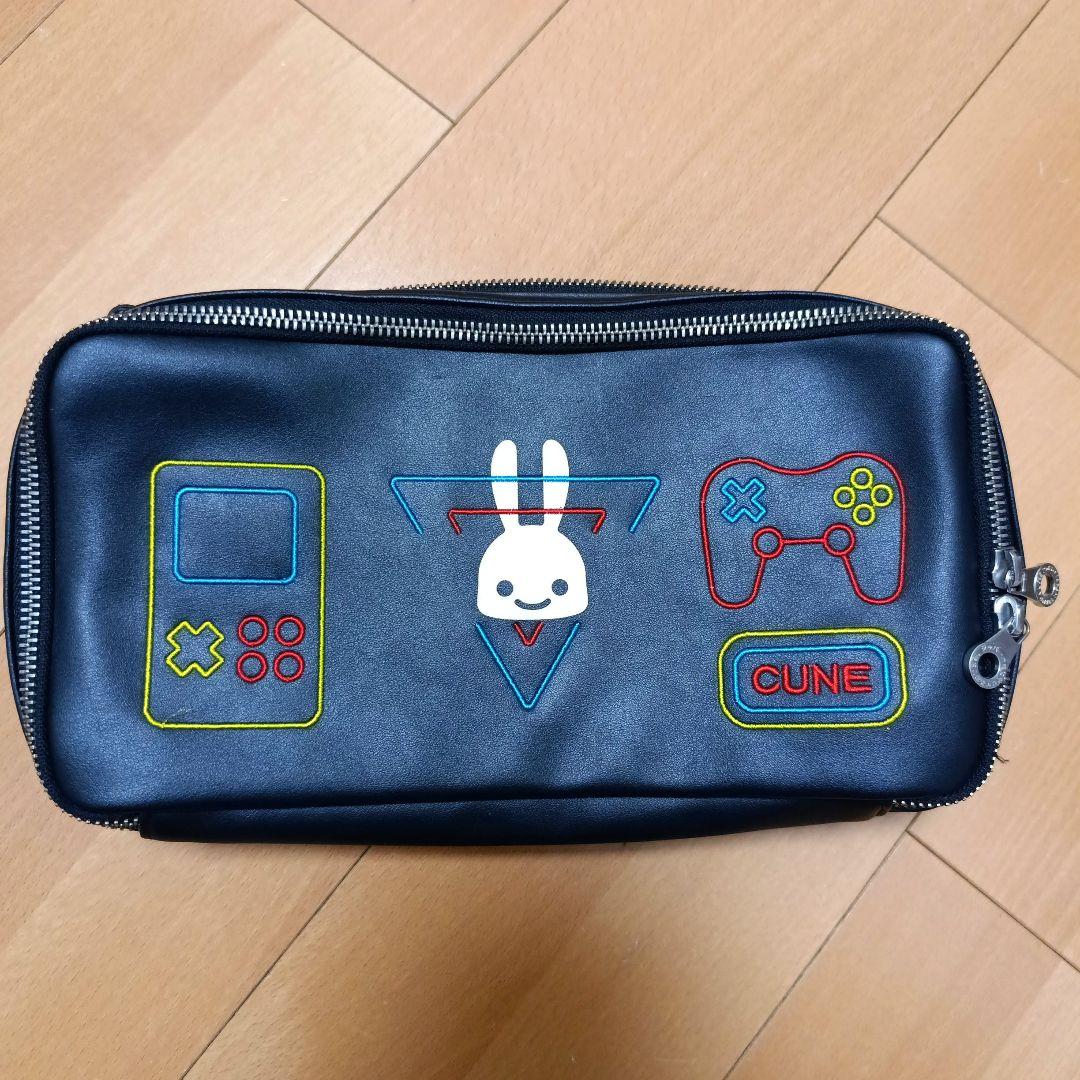 CUNE ゲームコントローラー刺繍ショルダーバッグ 斜めがけバッグ ネオン