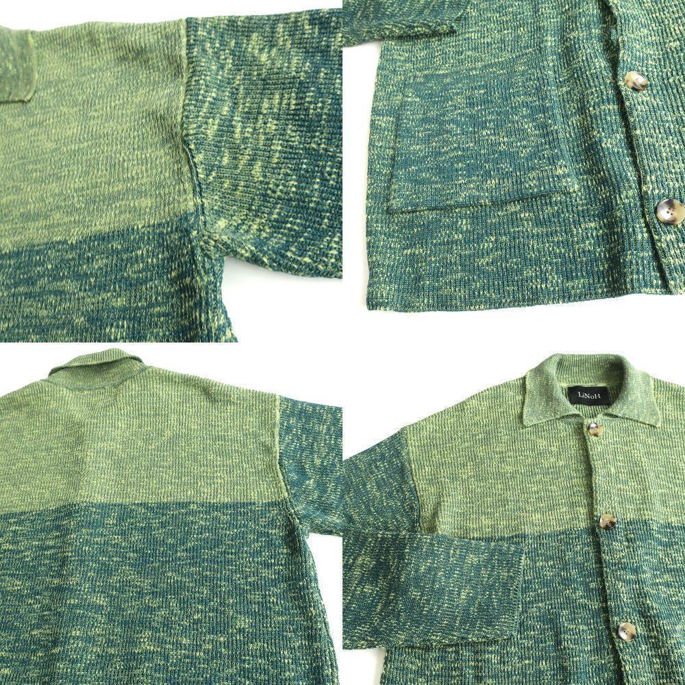 LiNoH SLAB YARN KNIT JACKET ニットシャツカーディガン