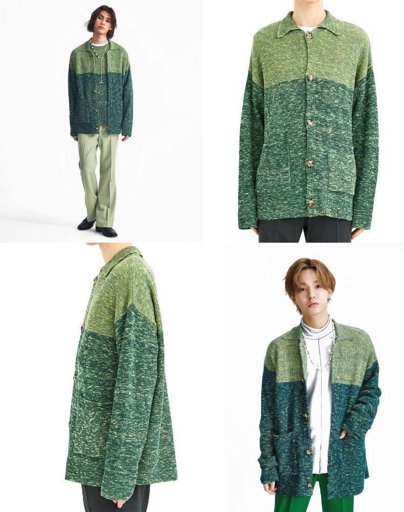 LiNoH SLAB YARN KNIT JACKET ニットシャツカーディガン