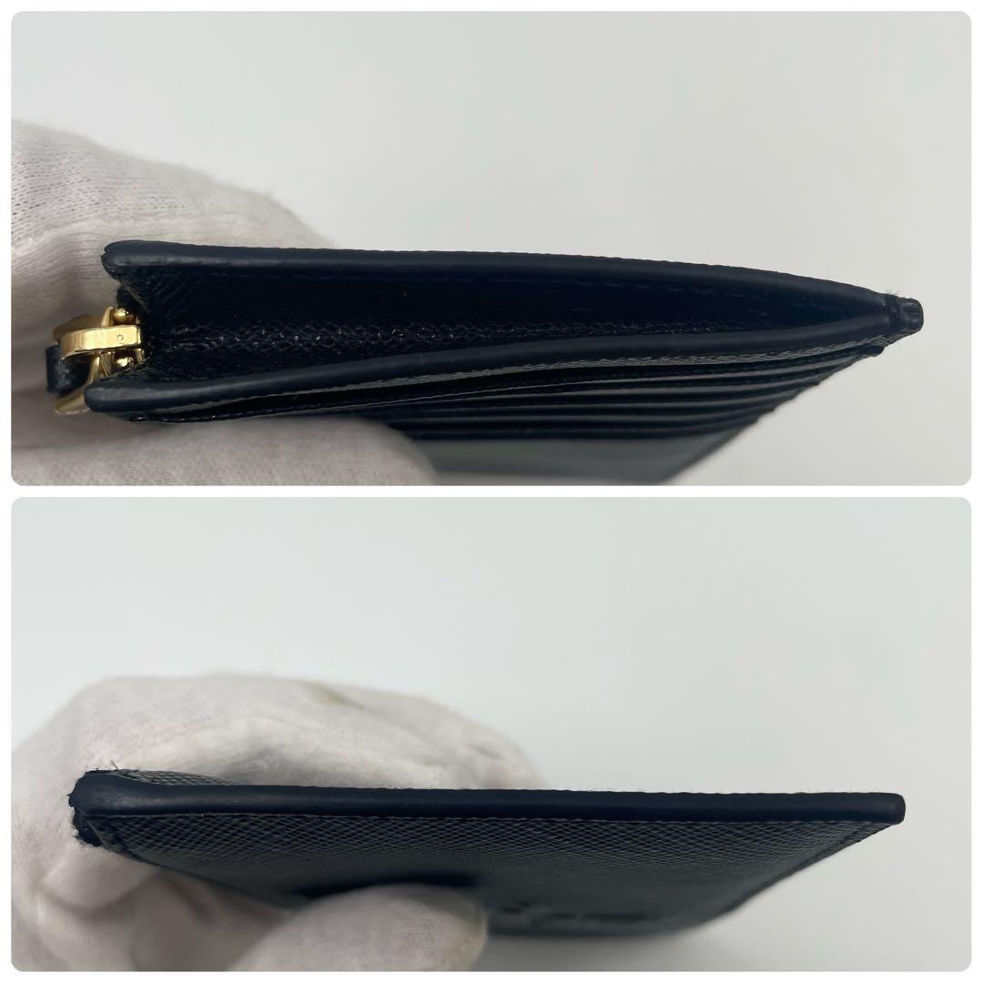 【✨未使用級 付属品完備】 プラダ フラグメントケース サフィアーノエンボス 黒