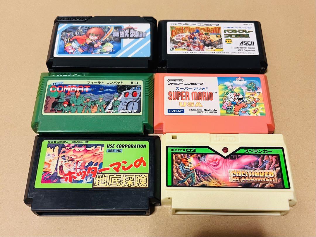 任天堂 初代 ファミコン カセット×6