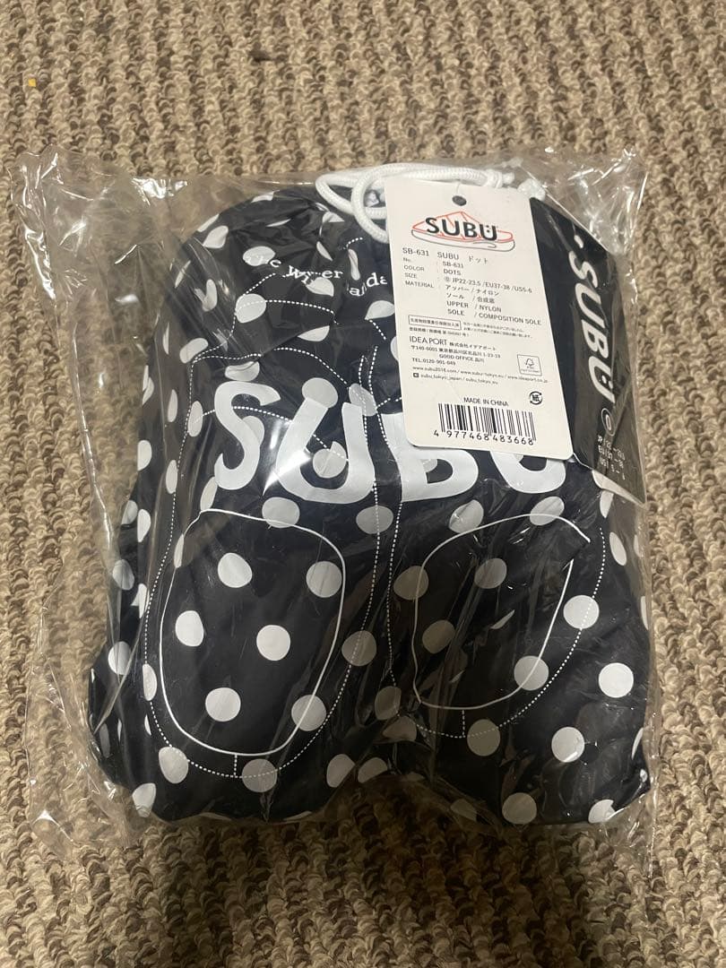 SUBU ドット柄スリッパ 0サイズ