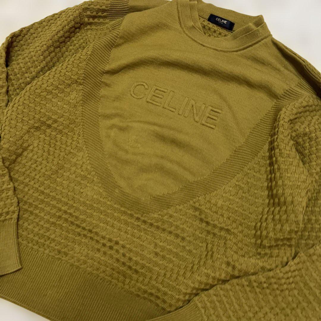 【希少】セリーヌ CELINE ニット ロゴ刺繍 セーター　ビンテージ