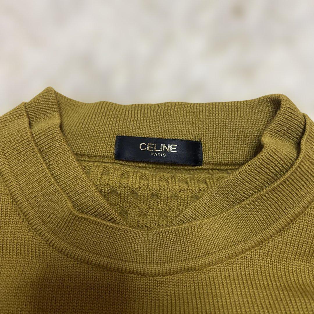 【希少】セリーヌ CELINE ニット ロゴ刺繍 セーター　ビンテージ