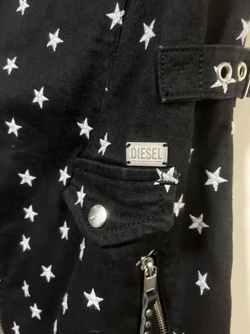ディーゼル DIESEL ブラックデニムワンピース レディース 星柄 ディーゼル DIESEL ブラックデニムワンピース レディース 星柄